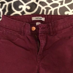 Maroon skinny Jeans size zero women’s